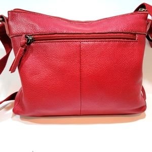 Red leather The Sak crossbody bag